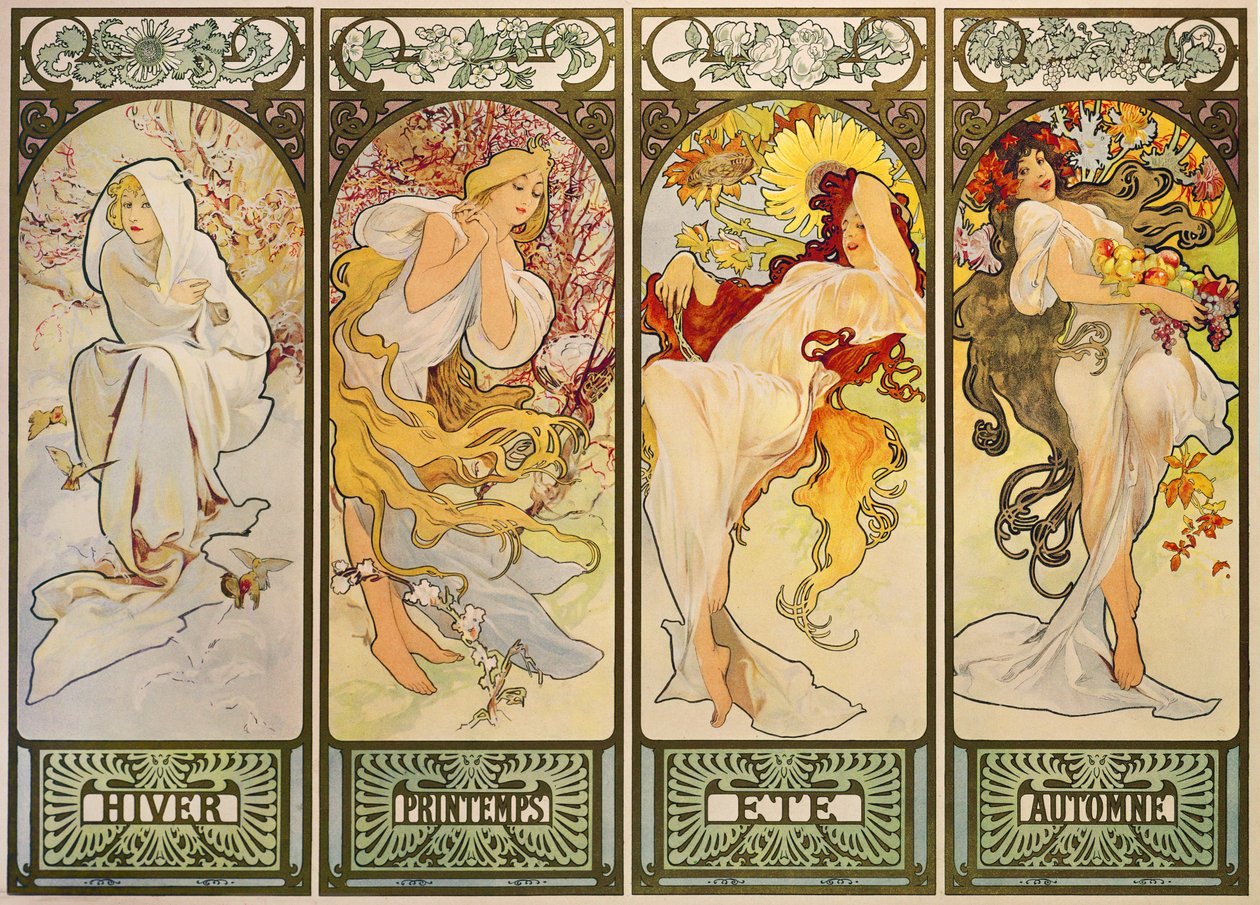 Vuodenajat tekijältä Alphonse Marie Mucha