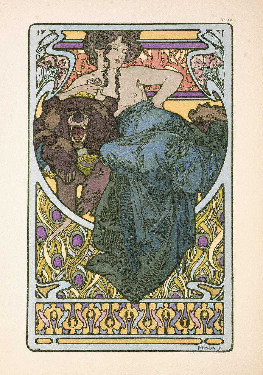 Levy 47 kirjasta "Documents Decoratifs", julkaistu 1902, 1902 tekijältä Alphonse Mucha