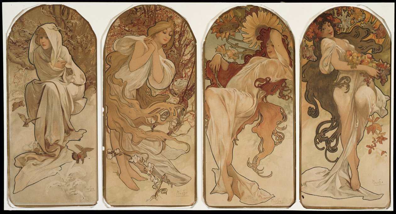 Vuodenajat tekijältä Alphonse Marie Mucha