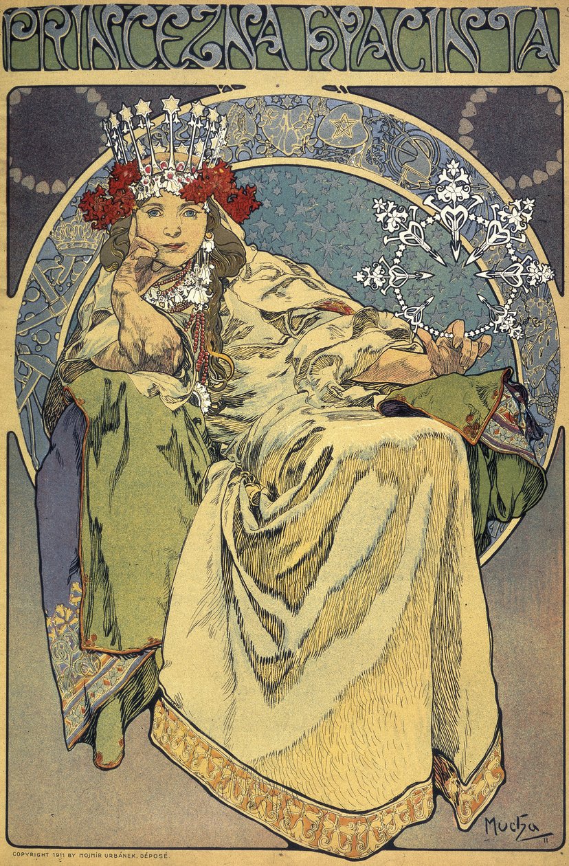 "Prinsessa Hyacinthe" (Princezna Hyacinta) tekijältä Alphonse Marie Mucha