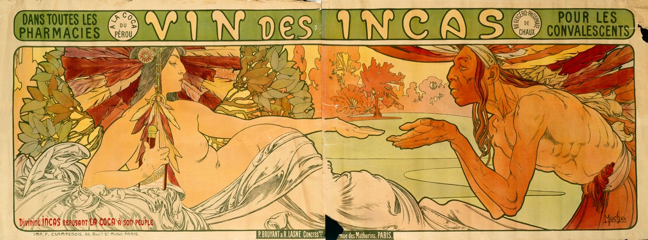 Inkojen viini tekijältä Alphonse Marie Mucha