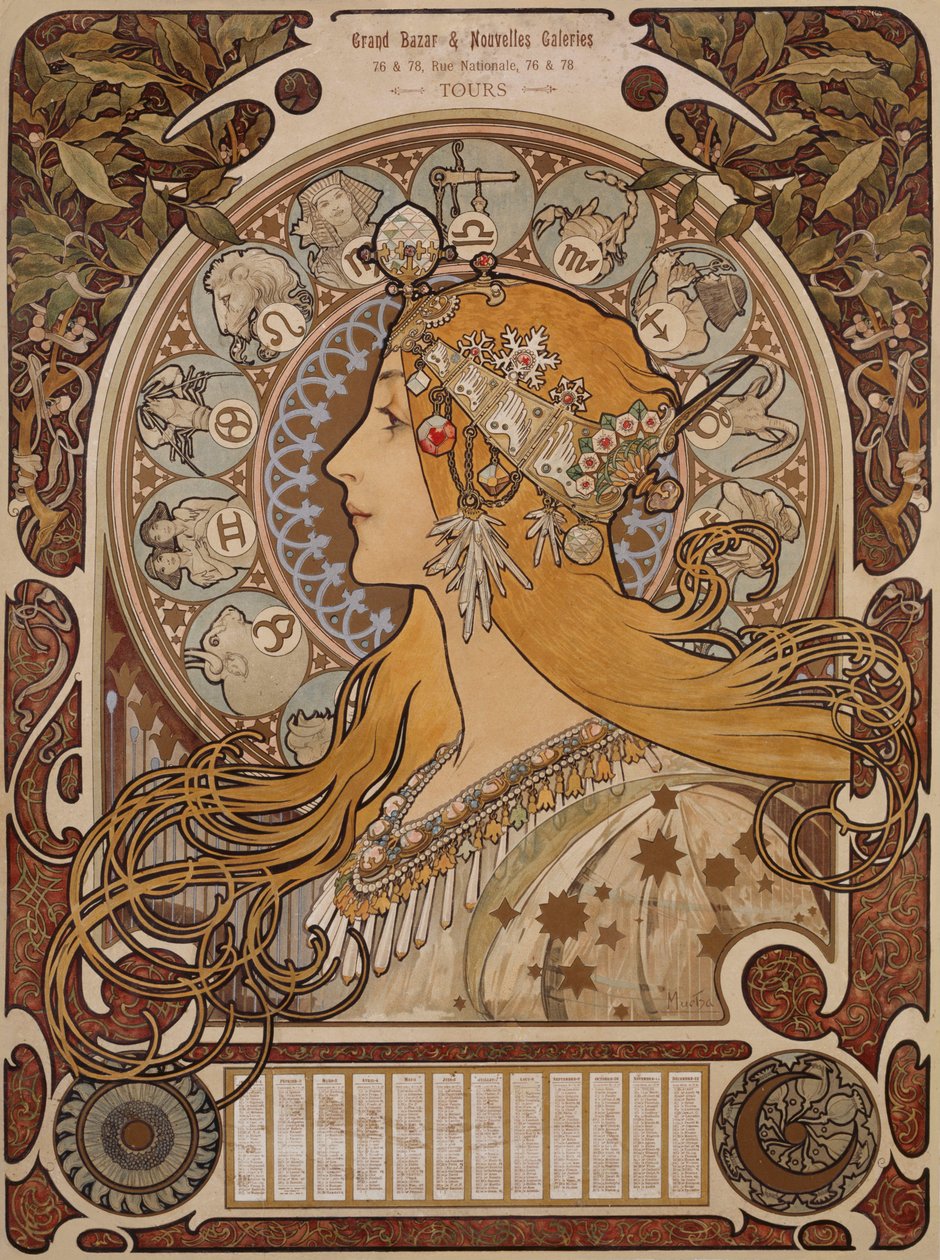 Zodiac, Suuri basaari ja uudet galleriat, retket tekijältä Alphonse Mucha