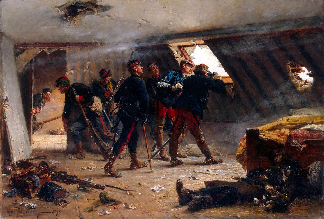 Kohtaus Ranskan ja Preussin sodasta, 1875. tekijältä Alphonse Marie Neuville de