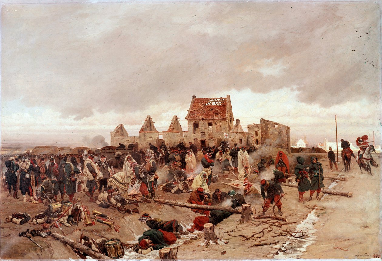 Ranskan ja Preussin sota (1870): Pariisin piiritys (maalaus tekijältä Alphonse Marie de Neuville