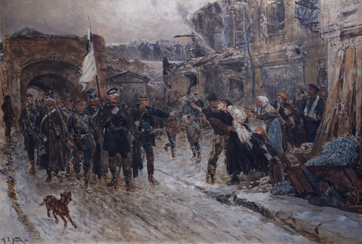 Saksan parlamentaarikot saapuivat Belfortiin 16. helmikuuta 1871 1884 tekijältä Alphonse Marie de Neuville