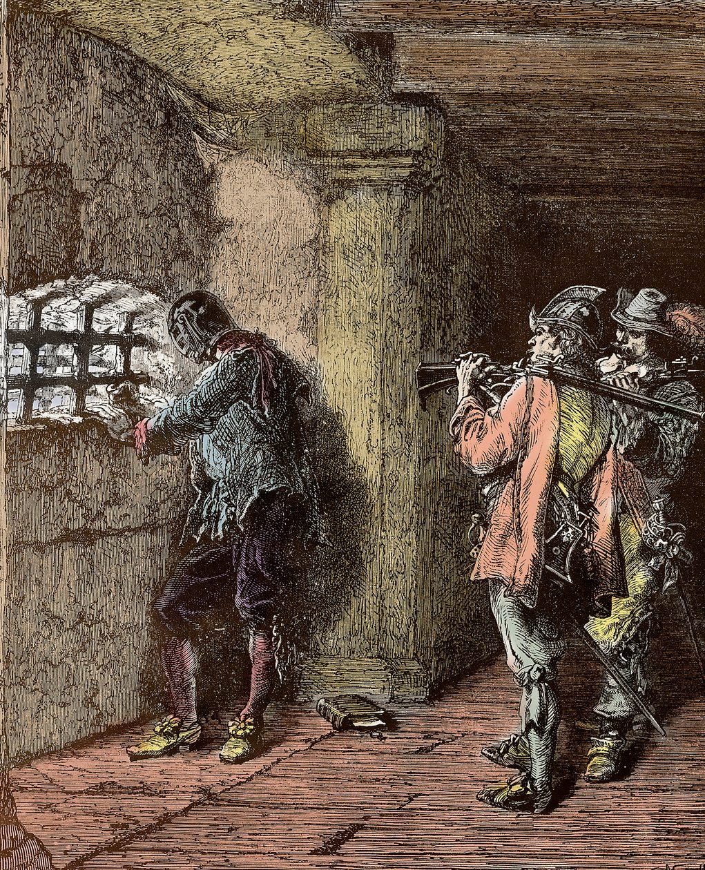 Mies rautanaamiossa - Representation du masque de Fer (k. 1703) vangittu Sainte Margueriten saarella tekijältä Alphonse Marie de Neuville