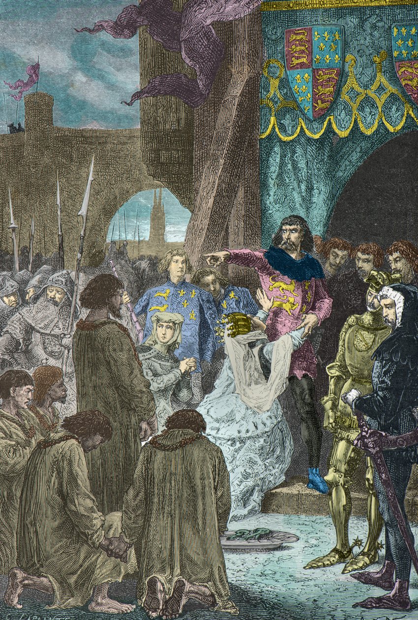 Philippa de Hainaut pyytää Englannin Edvard 3:a säästämään Calais