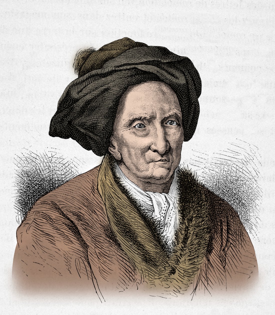Bernard Le Bouyer de Fontenellen muotokuva (kaiverrus) tekijältä Alphonse Marie de Neuville