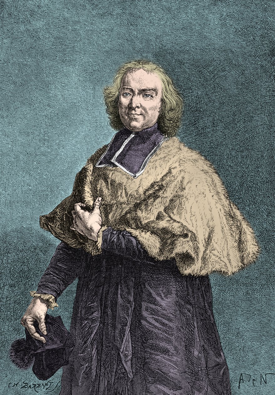 Kardinaali de Fleuryn muotokuva (kaiverrus) tekijältä Alphonse Marie de Neuville