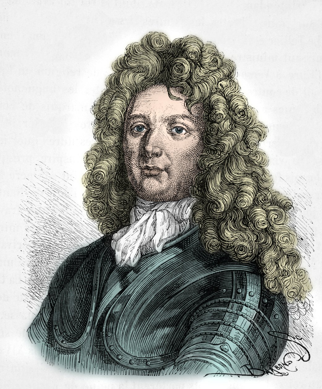 Muotokuva Sebastien Le Prestre, markiisi de Vaubanista (kaiverrus) tekijältä Alphonse Marie de Neuville