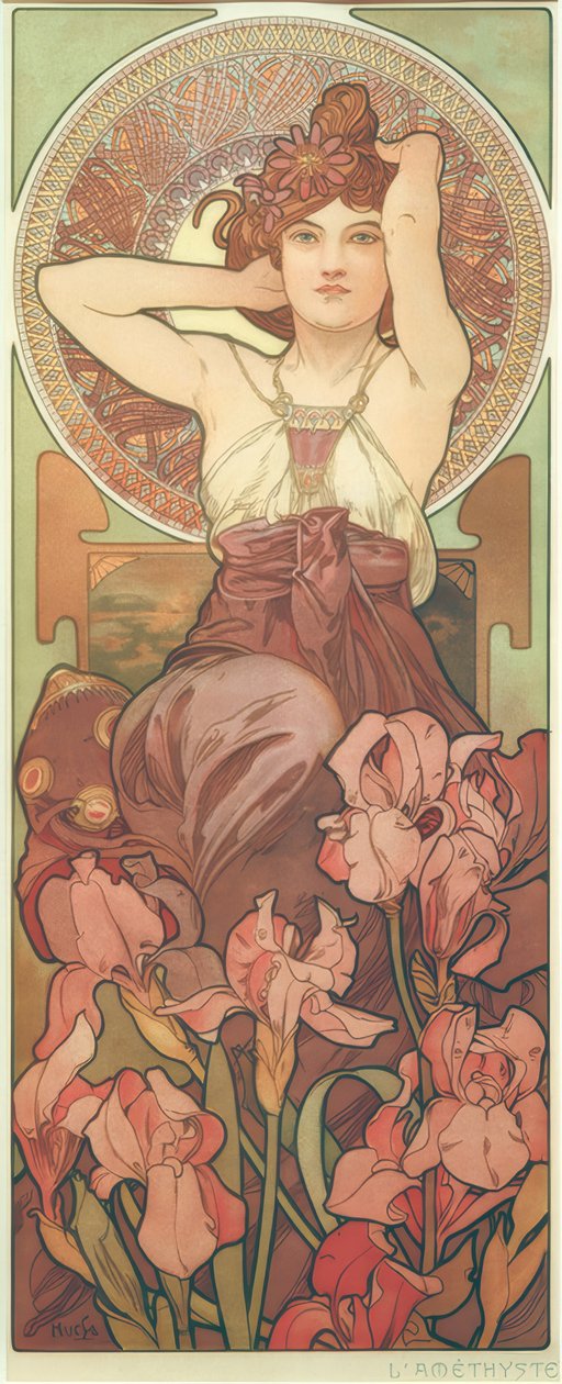Ametisti tekijältä Alphonse Mucha