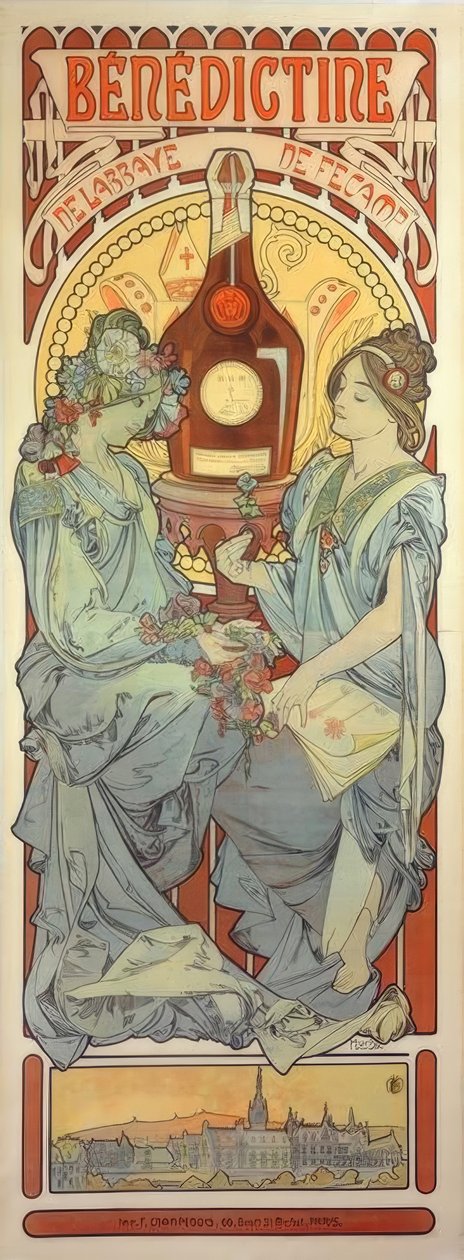 benediktiinimunkki tekijältä Alphonse Mucha