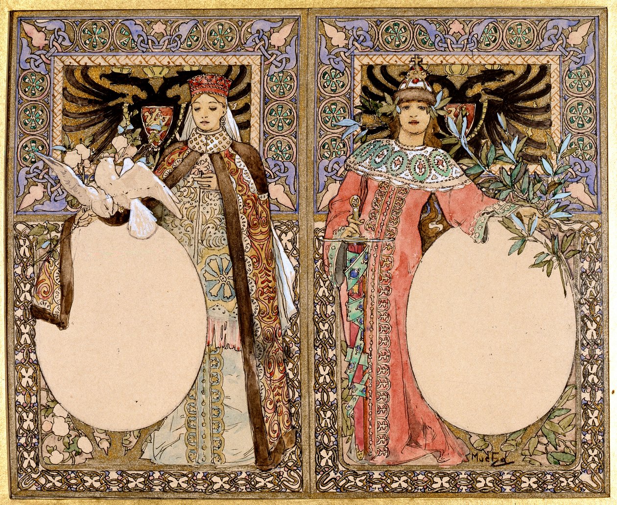 Kirjakuvitus, 1890-luku. tekijältä Alphonse Mucha