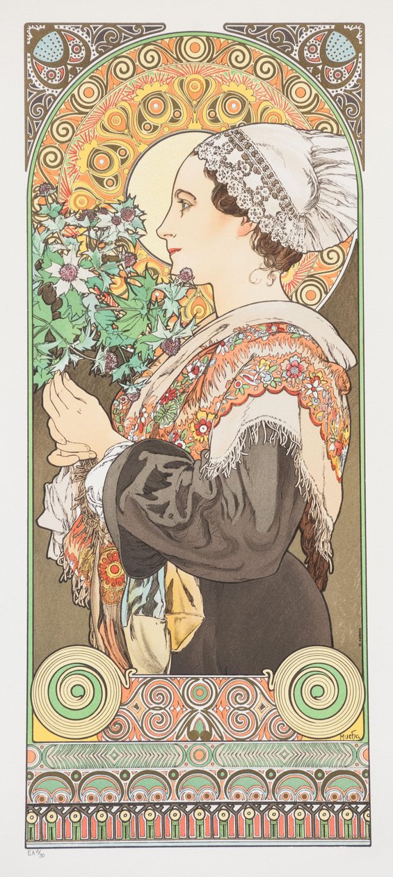 Chardon de Grève. Thistle from the Sands, 1902. tekijältä Alphonse Mucha