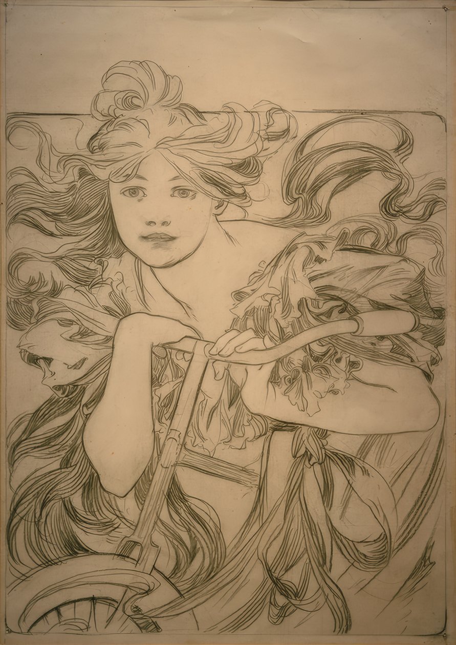 Cycles Perfecta, Design Sketch tekijältä Alphonse Mucha