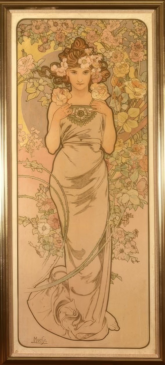 Ruusu tekijältä Alphonse Mucha