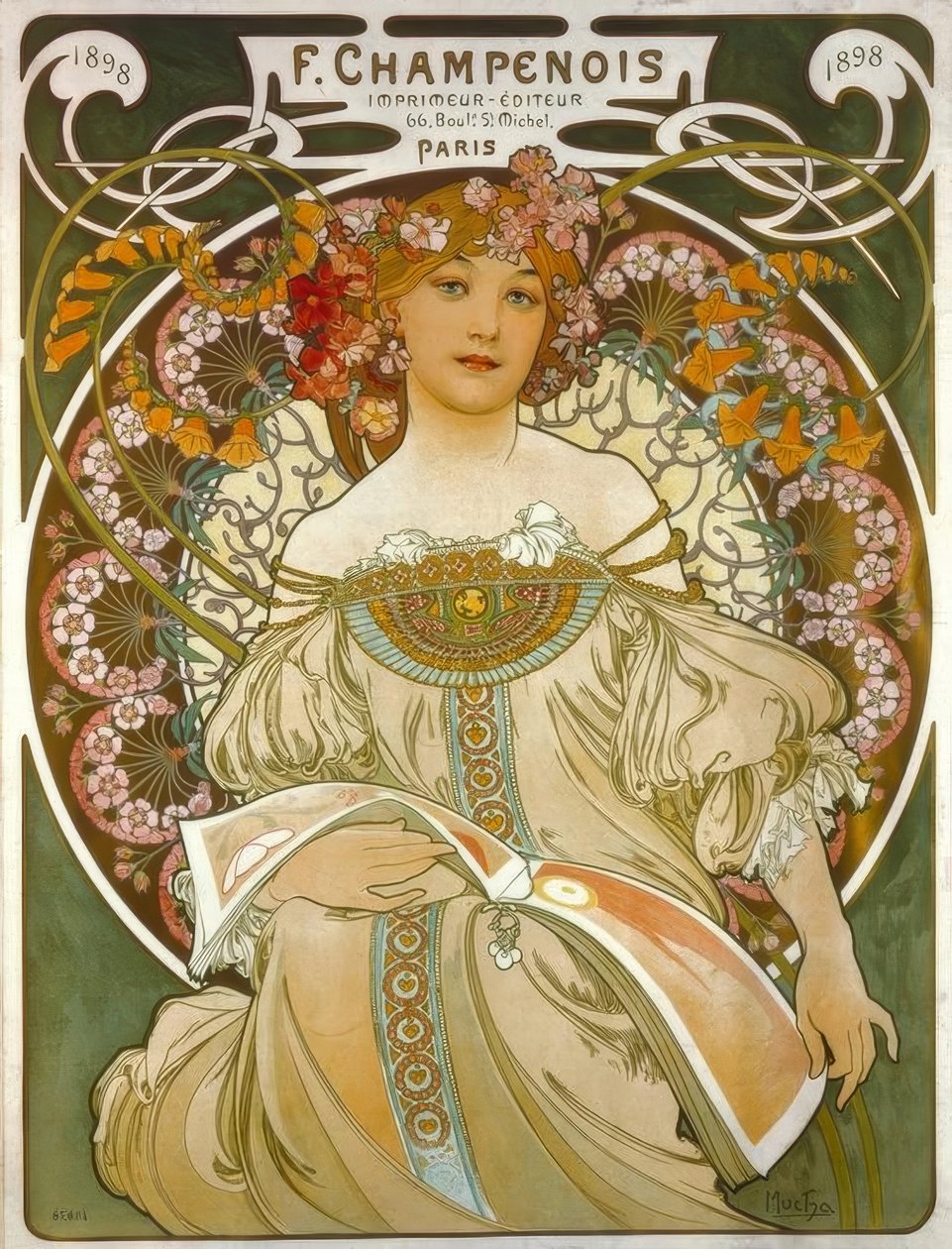 F.Champenois / Imprimeur – Toimittaja (..) tekijältä Alphonse Mucha