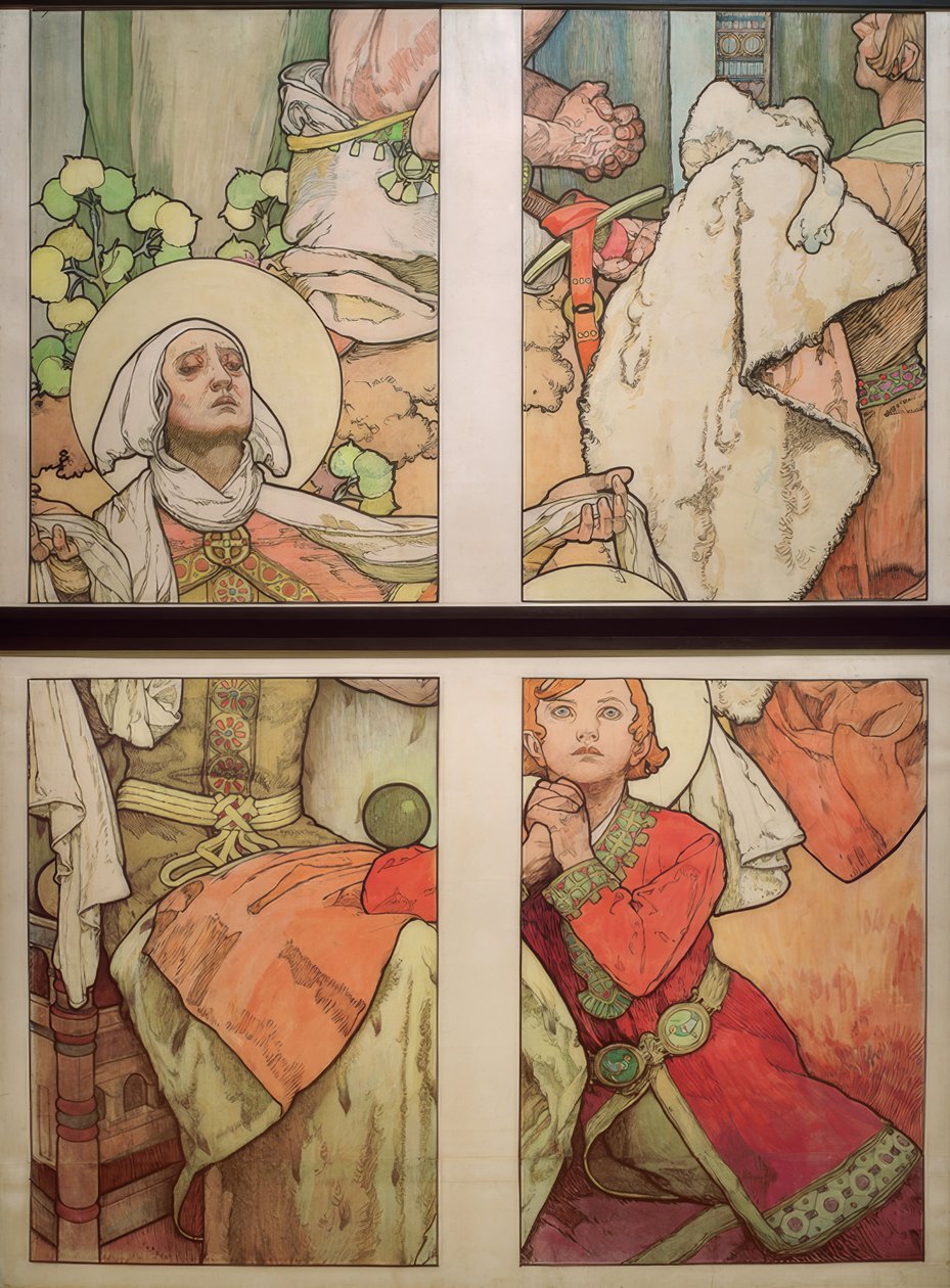 Pyhän Vituksen ikkuna Prahassa tekijältä Alphonse Mucha