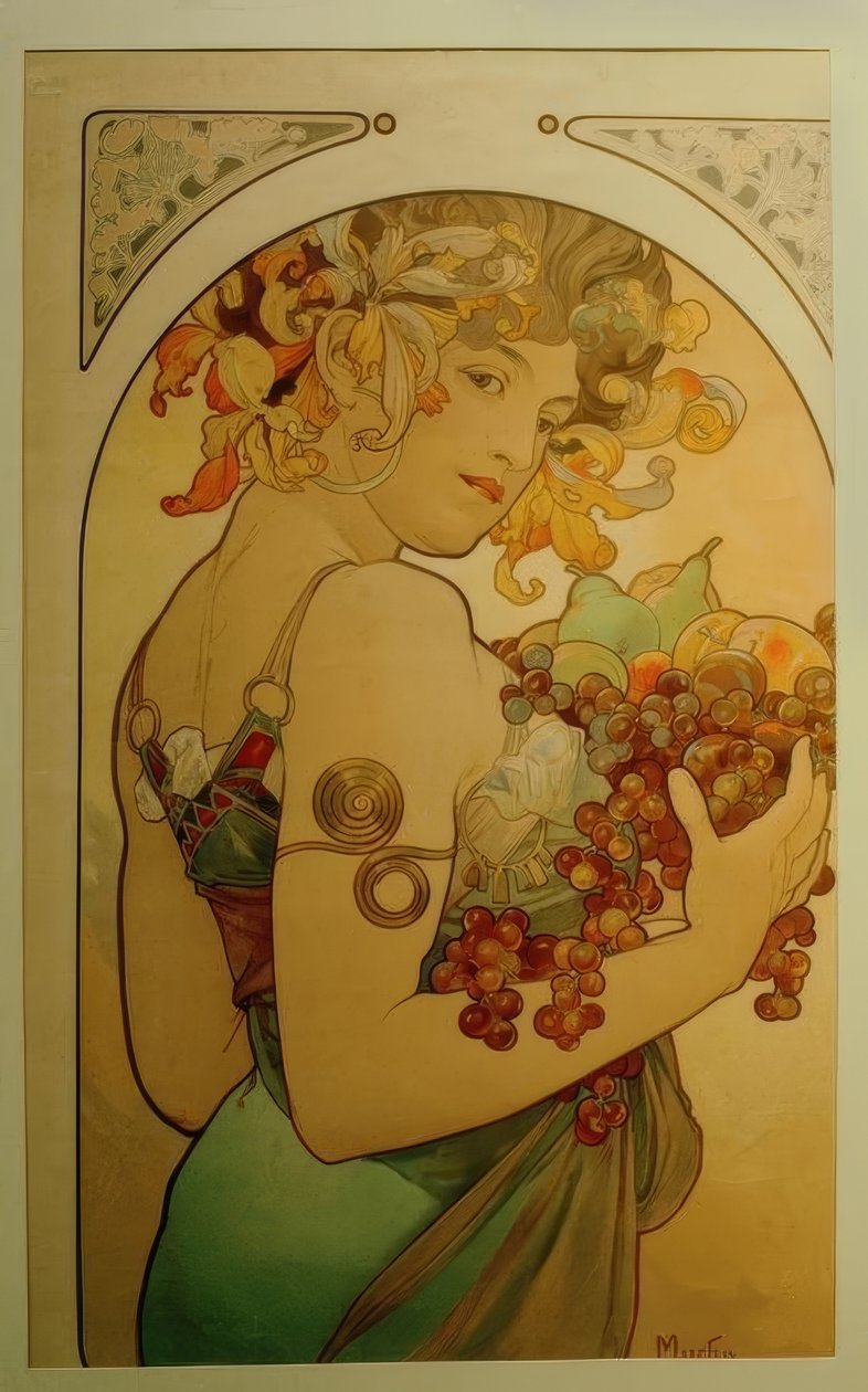 hedelmää tekijältä Alphonse Mucha
