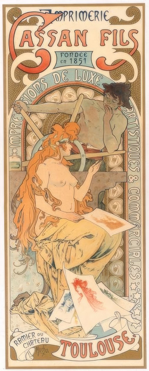 Imprimerie Cassan Fils tekijältä Alphonse Mucha