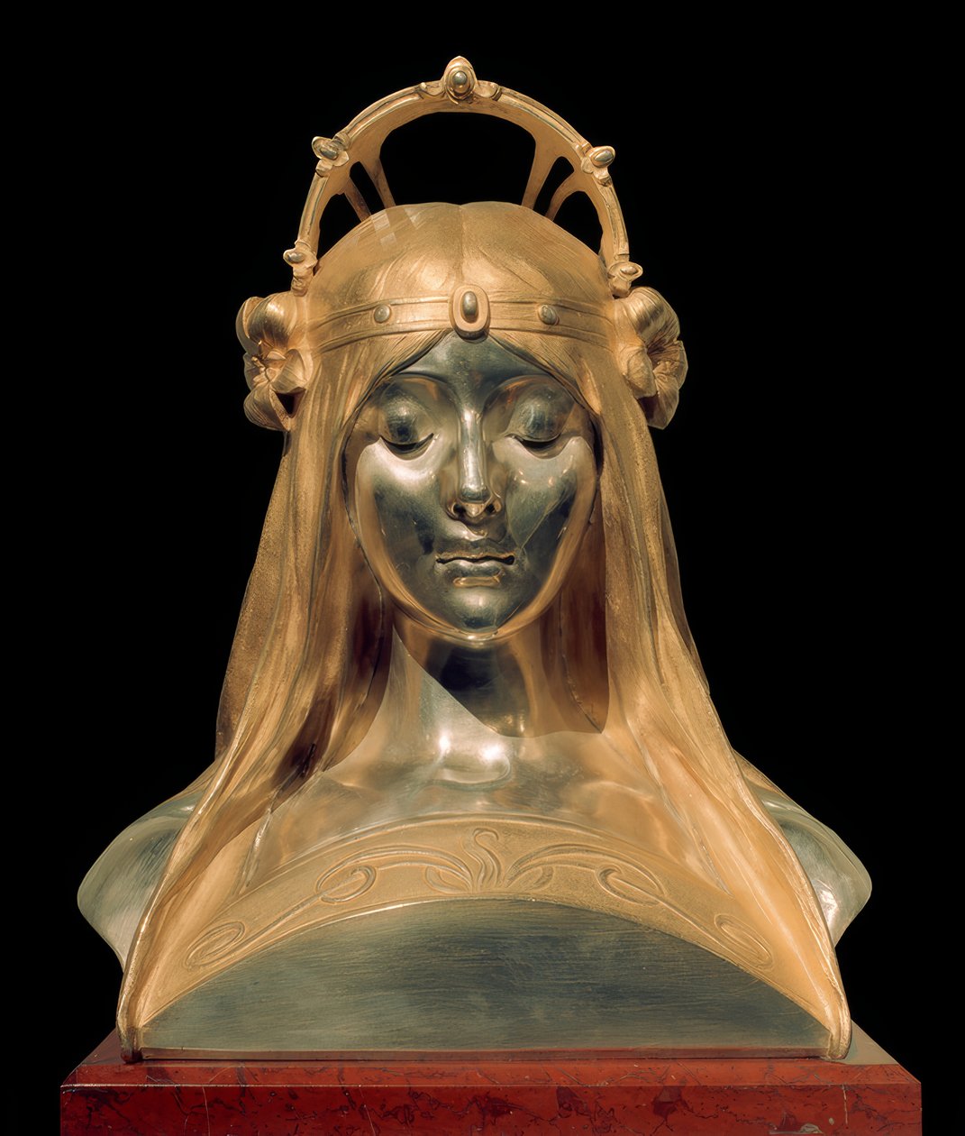 Tytön pää tekijältä Alphonse Mucha