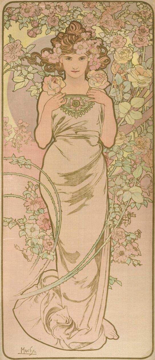 La Femme Animee en Fleur tekijältä Alphonse Mucha