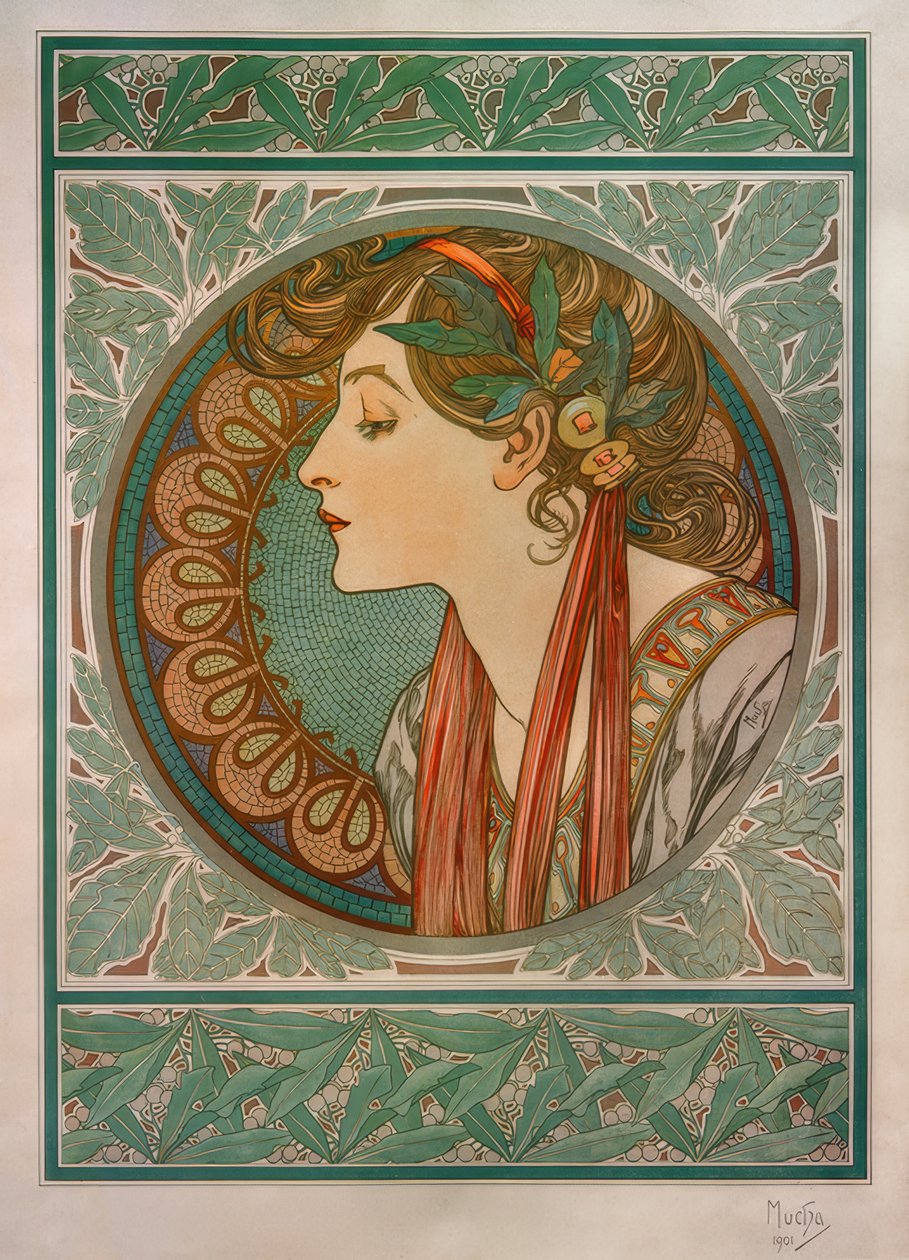 laakerit tekijältä Alphonse Mucha