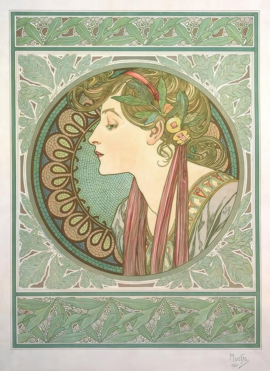 Lorbeer tekijältä Alphonse Mucha