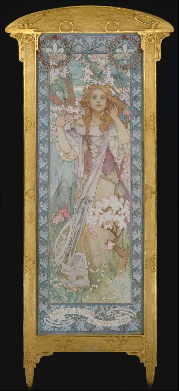 Maude Adams Jeanne of Arcina, 1909 tekijältä Alphonse Mucha