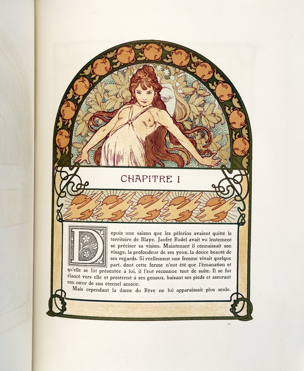 Sivu Ilseen prinsessa de Tripolista, 1897 tekijältä Alphonse Mucha