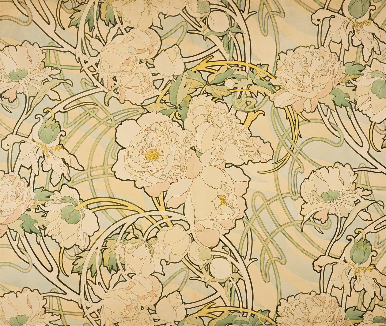 Pionit tekijältä Alphonse Mucha