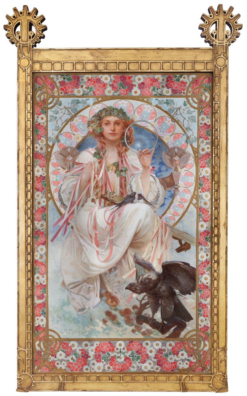 Josephine Crane-Bradleyn muotokuva Slaviana tekijältä Alphonse Mucha