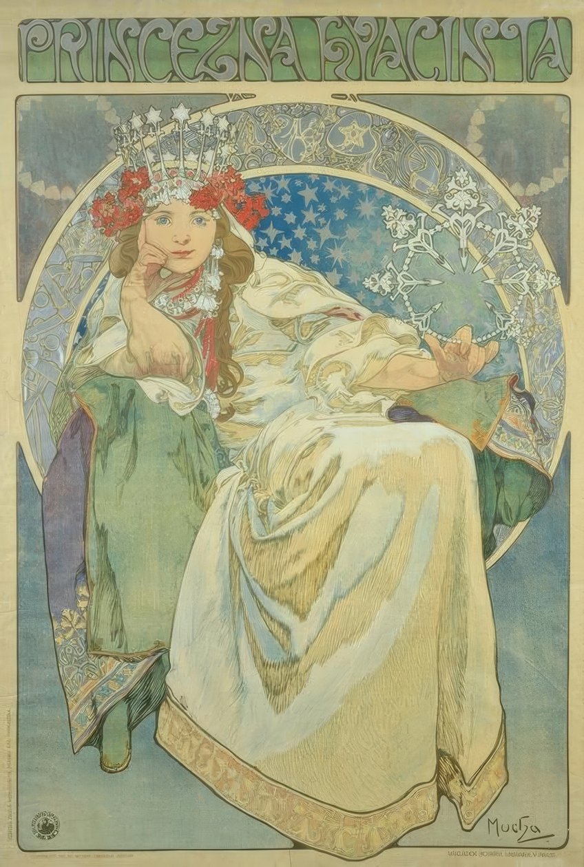 Princezna Hyacinta tekijältä Alphonse Mucha