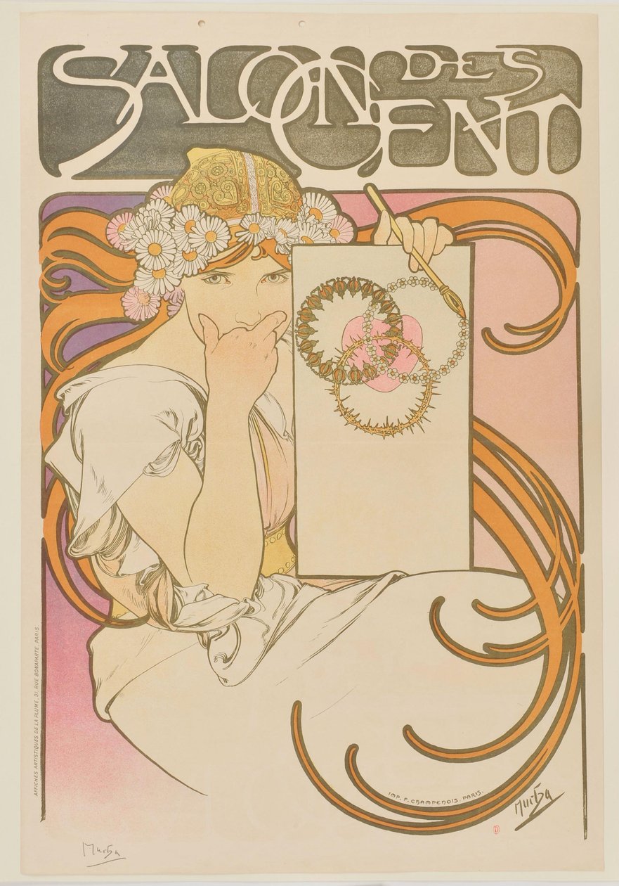 [Salon des Cent. Kesäkuu 1897 (kokeiluversio)] tekijältä Alphonse Mucha