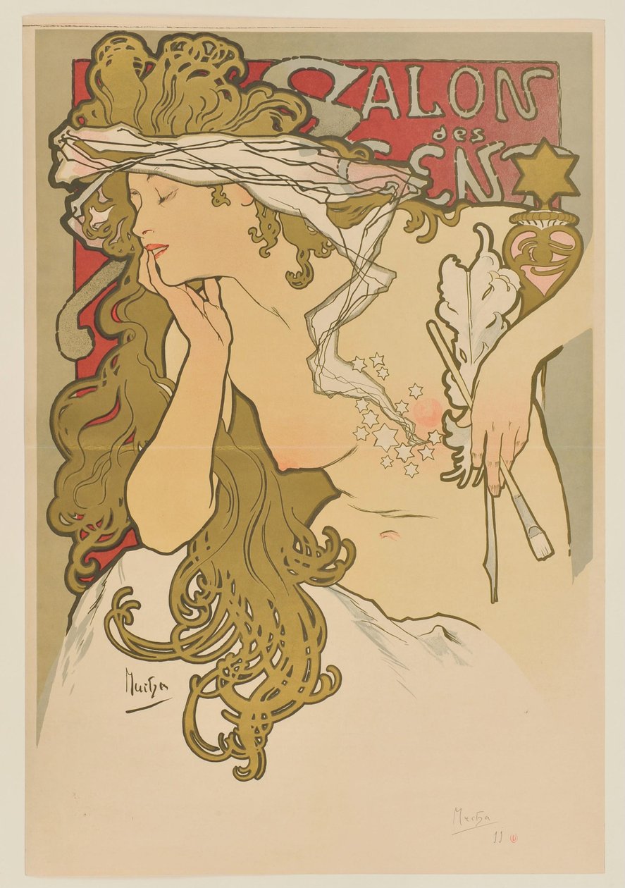 [Salon des Cent. Maalis–huhtikuu 1896 (painokelpoinen vedos)] tekijältä Alphonse Mucha