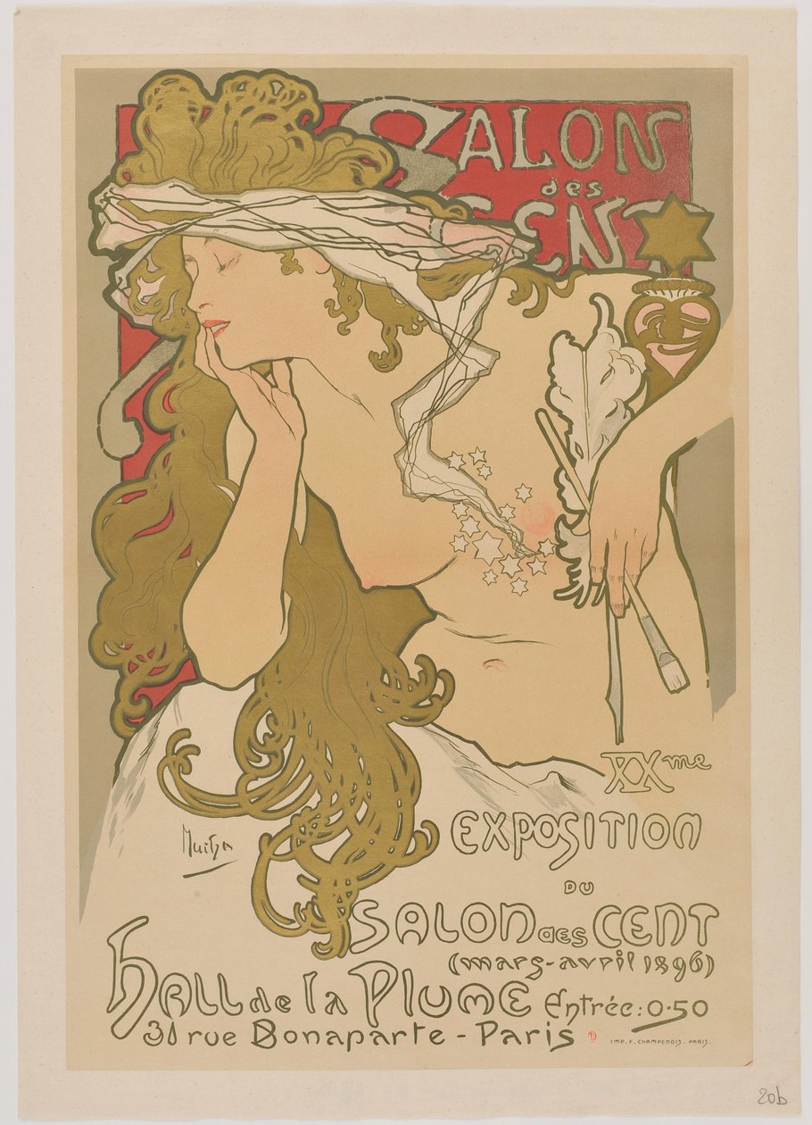[Salon des Cent. Maalis-huhtikuu 1896] tekijältä Alphonse Mucha