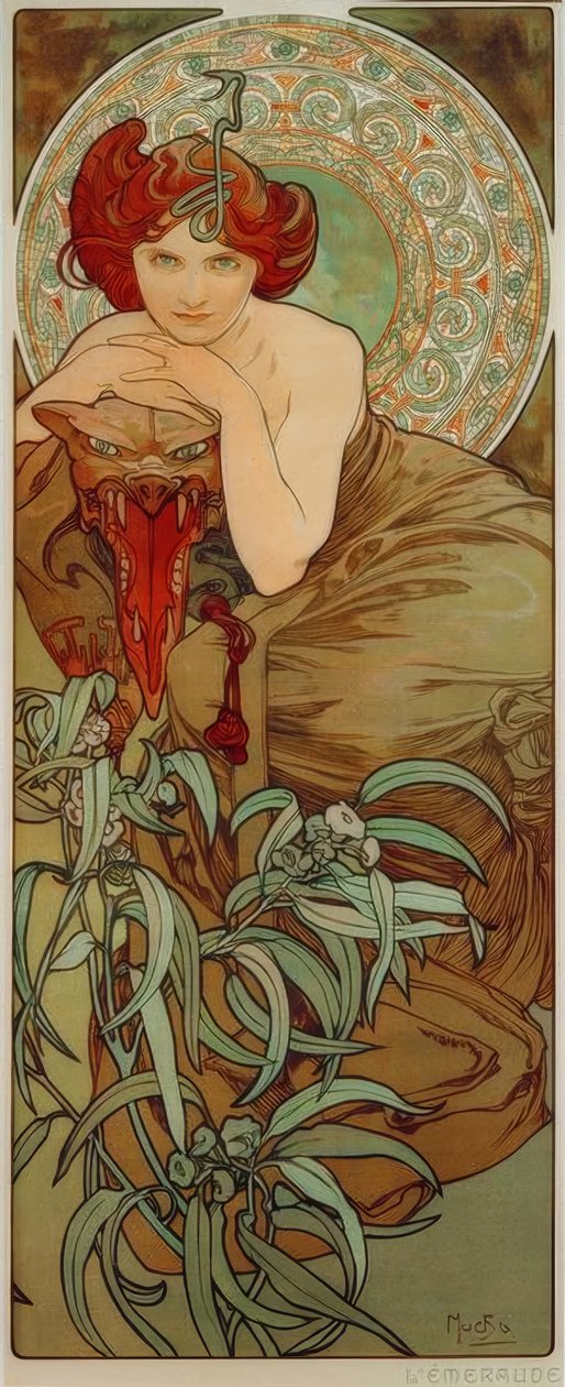 Smaragd tekijältä Alphonse Mucha