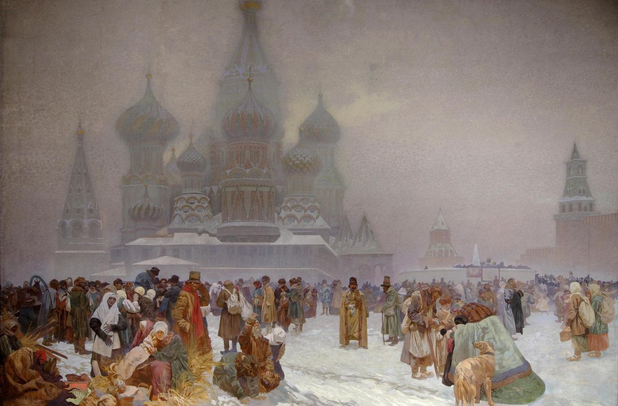 Orjuuden lakkauttaminen Venäjällä, 1914 tekijältä Alphonse Mucha