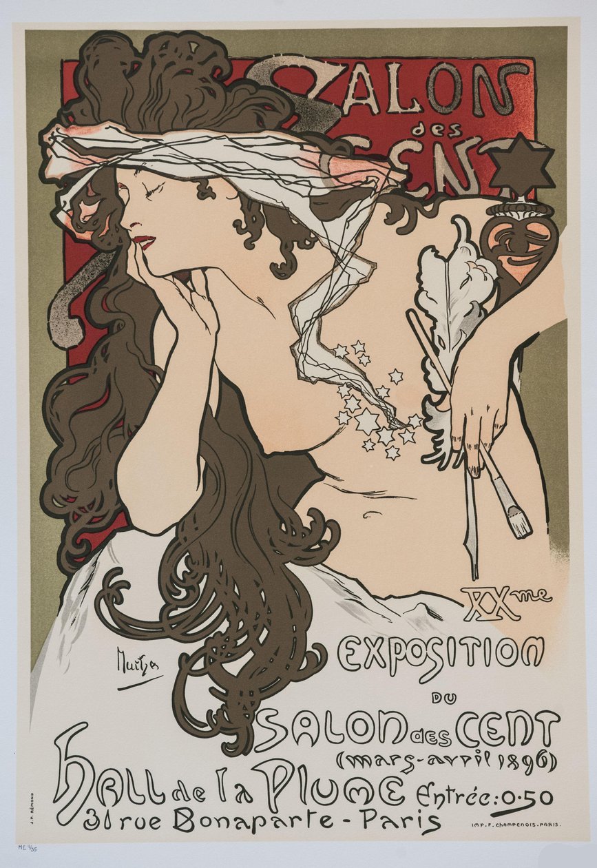 Salon des Centin XX. näyttely, 1896. tekijältä Alphonse Mucha