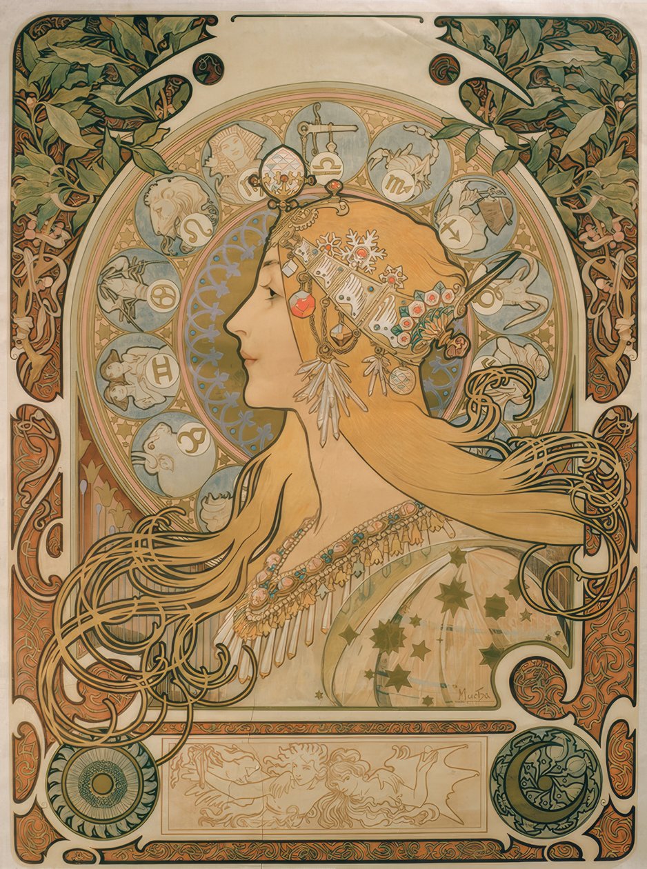 Zodiaque tekijältä Alphonse Mucha