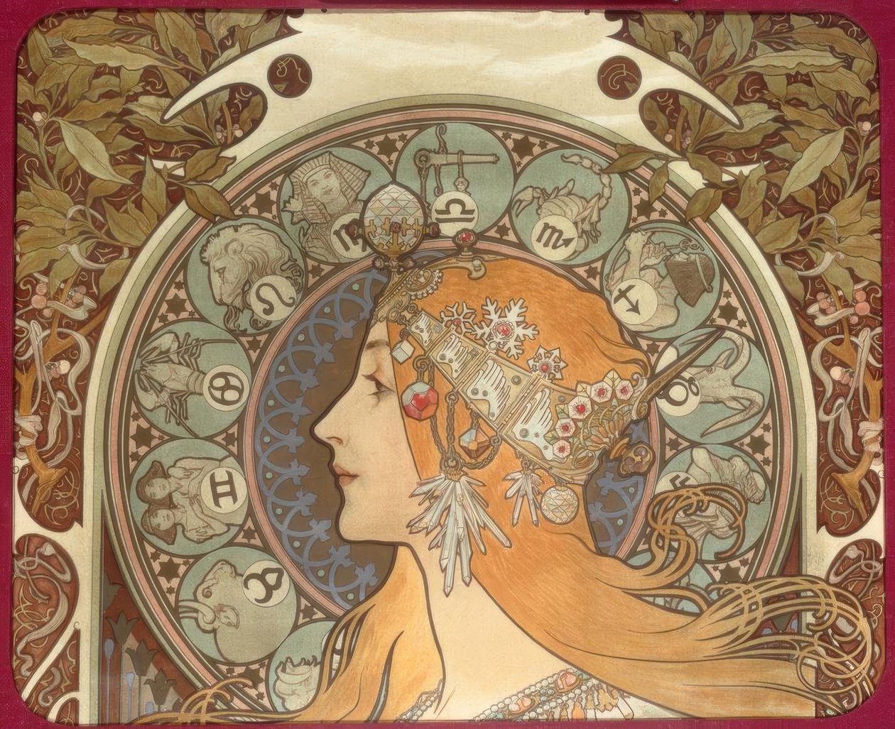 Zodiaque tekijältä Alphonse Mucha