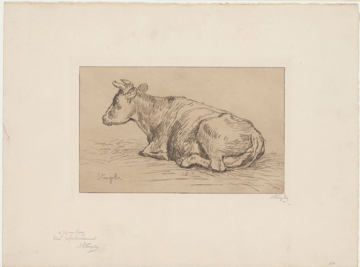 Makaava lehmä tekijältä Alphonse Stengelin (signed by artist)