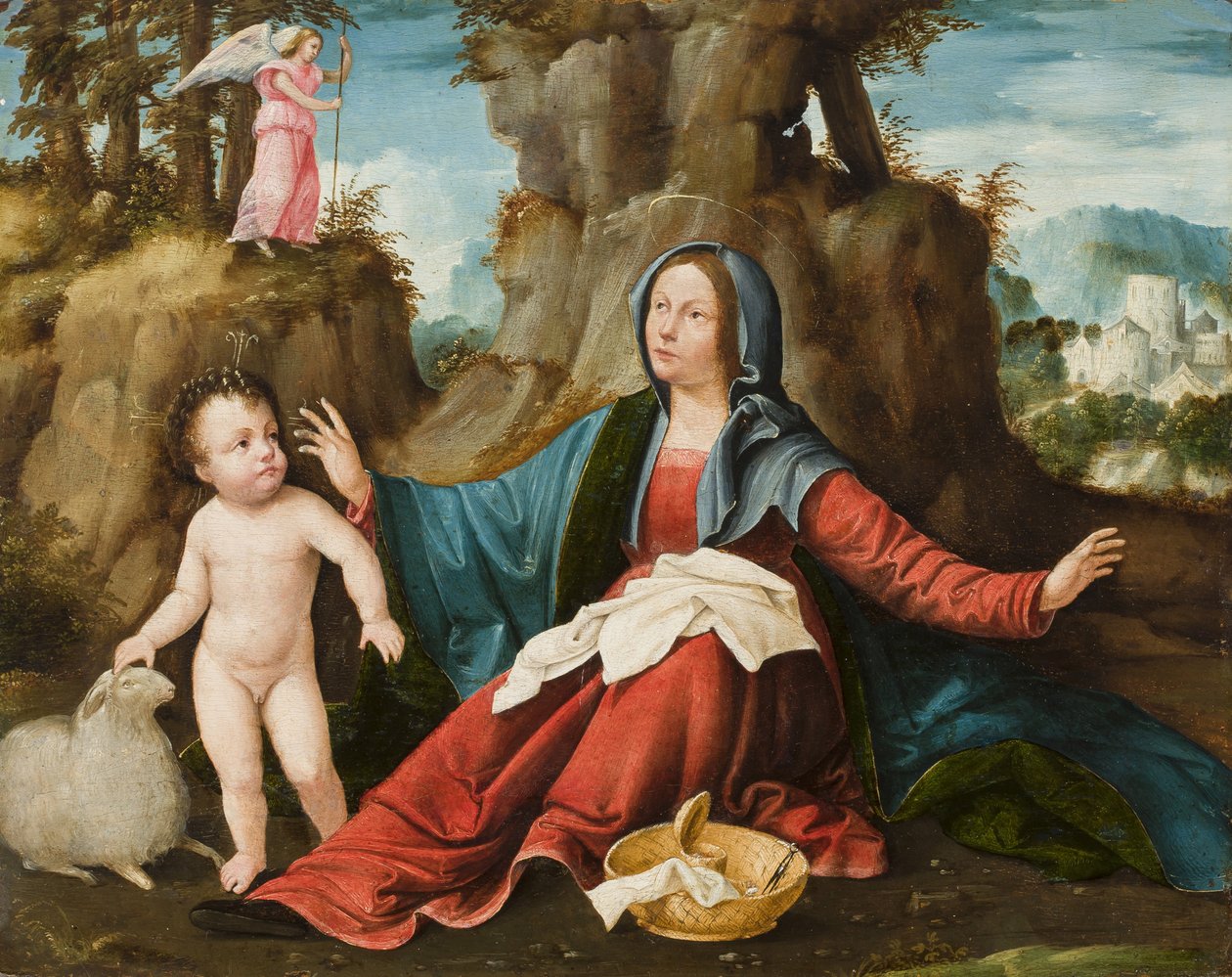 Neitsyt Marian näky, n. 1518-20 tekijältä Altobello Melone