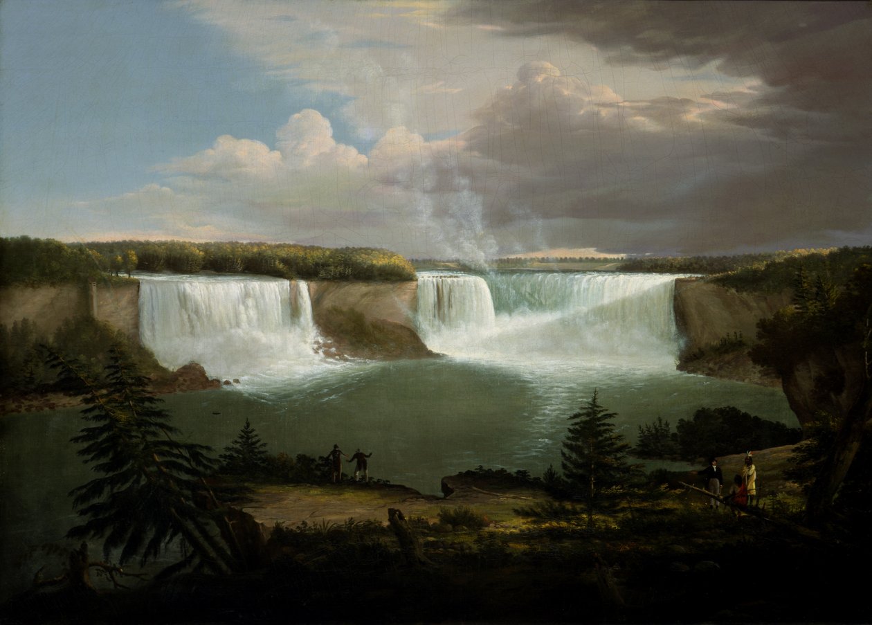 Yleinen näkymä Niagaran putouksille, 1820. tekijältä Alvan Fisher