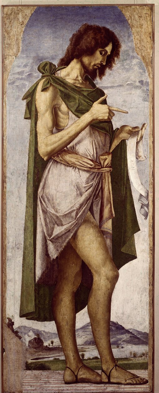 San Giovanni Battista, n. 1480 (öljy aluksella) tekijältä Alvise Vivarini