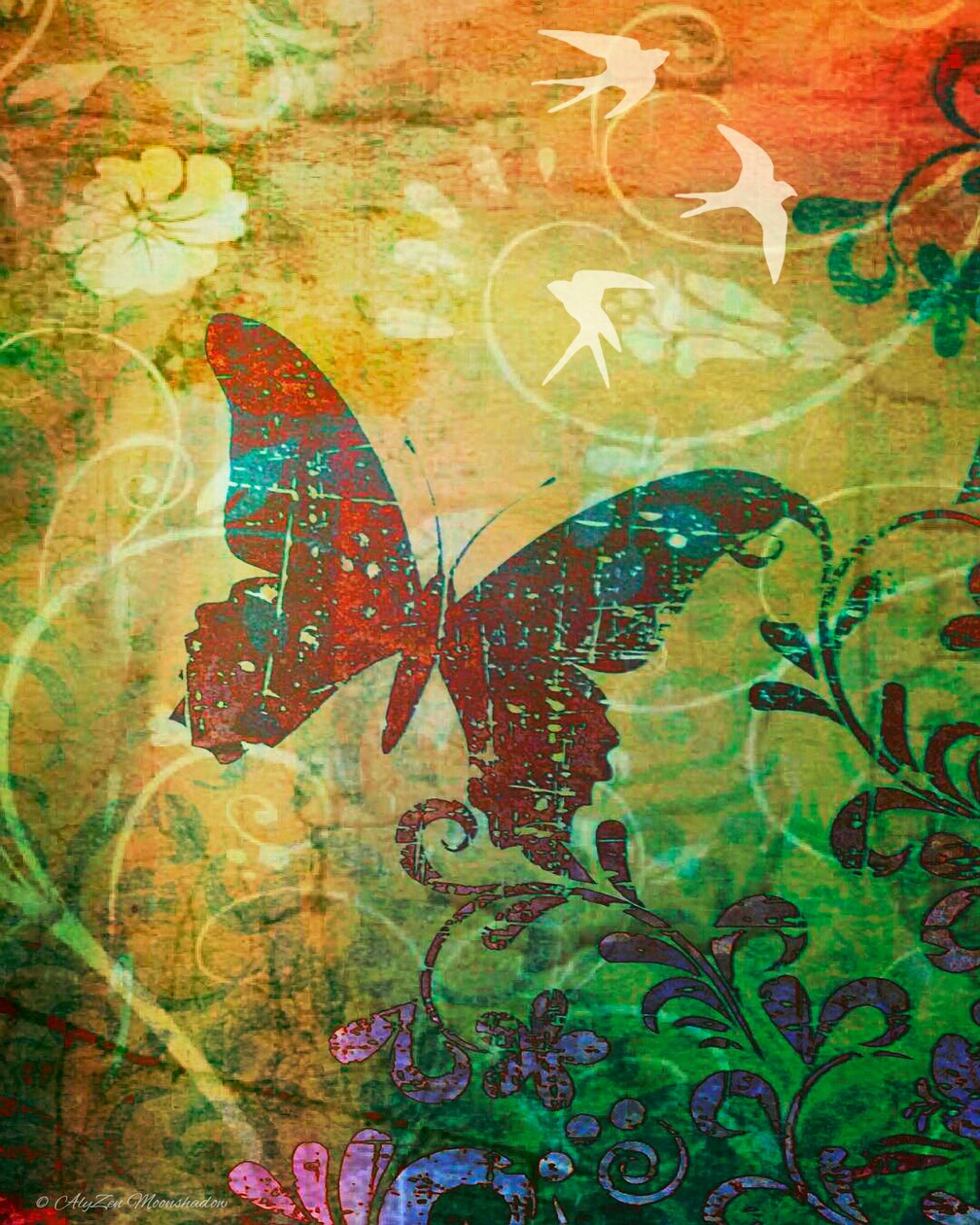 Butterfly Haiku, 2014, (digitaalinen sekamediafonografia) tekijältä AlyZen Moonshadow