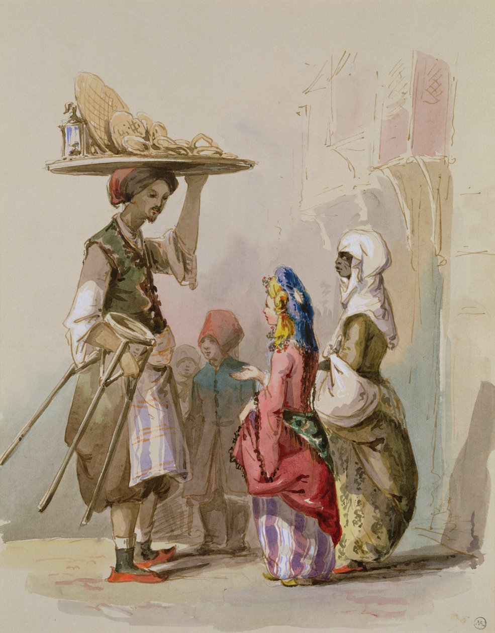 Pannumyyjä, n. 1855 tekijältä Amadeo Preziosi