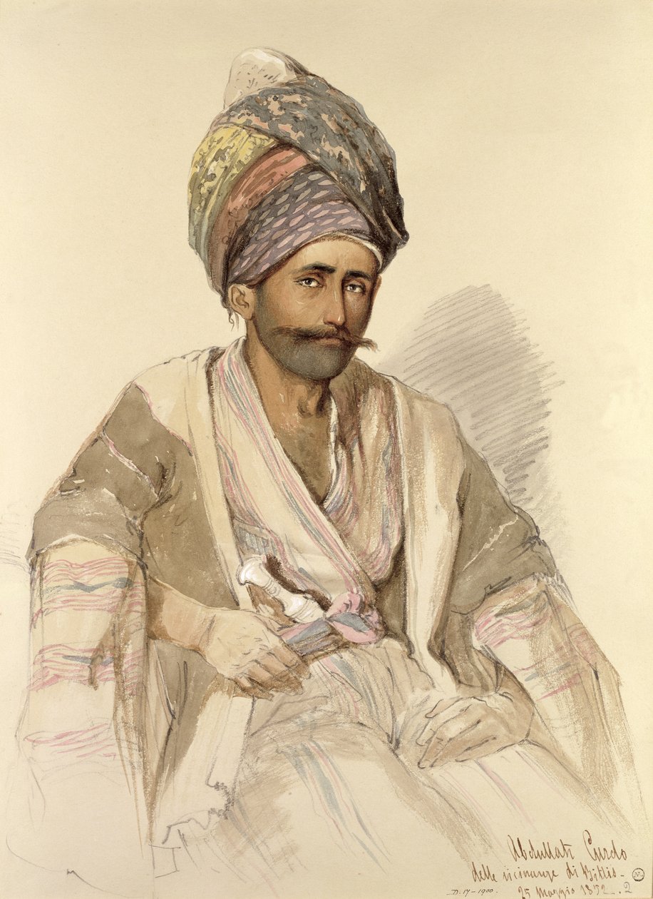 Abdullah - Kurdi Bitlisistä, 1852 tekijältä Amadeo Preziosi