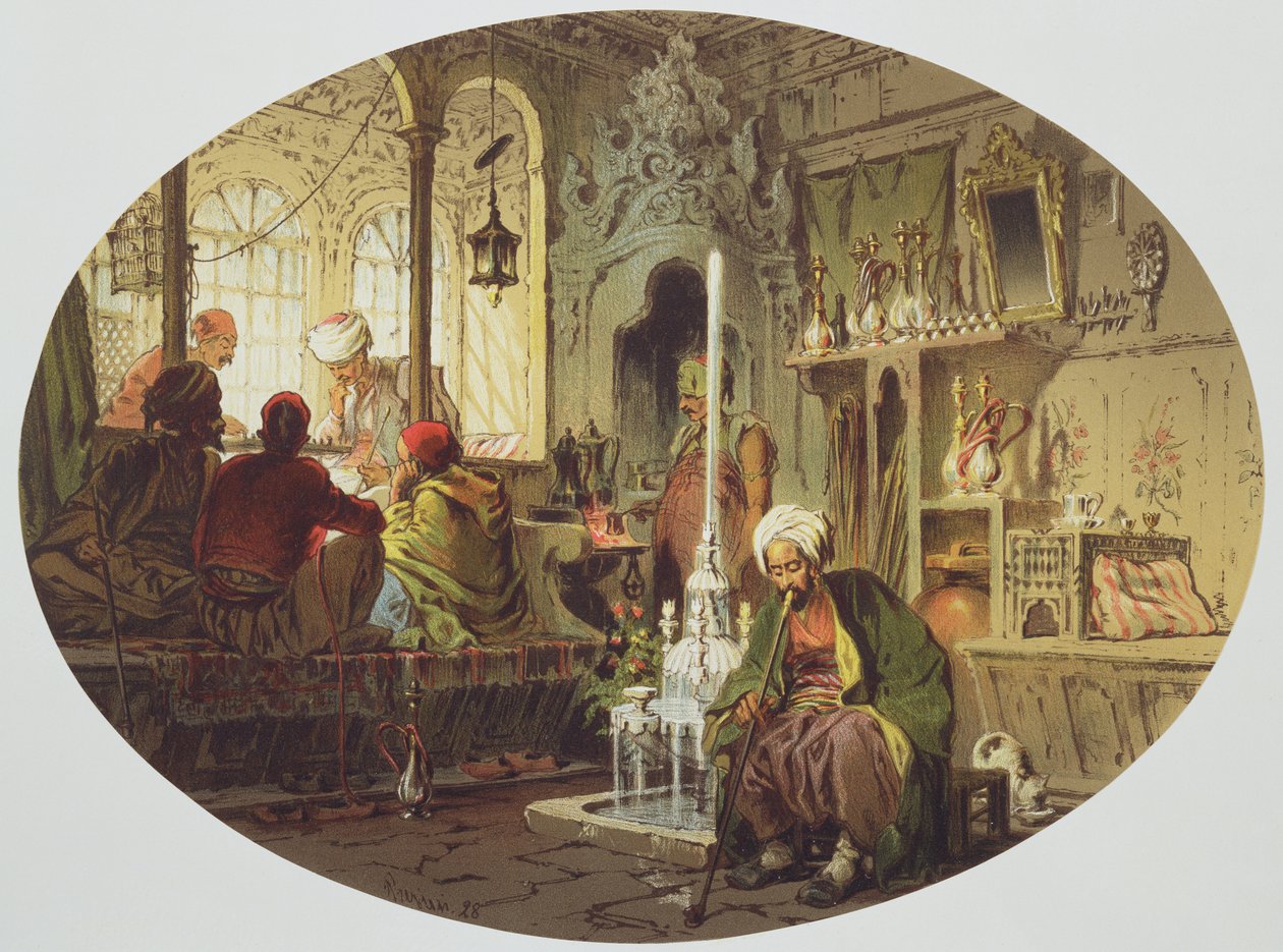 Ottomaanien kahvila, 1862 tekijältä Amadeo Preziosi