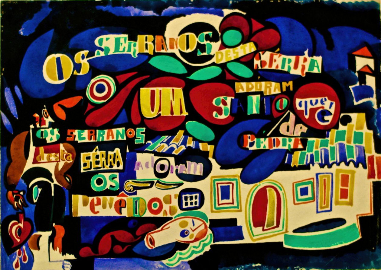 Serrana Poem in Colour, n.1915 (akvarelli paperille) tekijältä Amadeu de Souza Cardoso